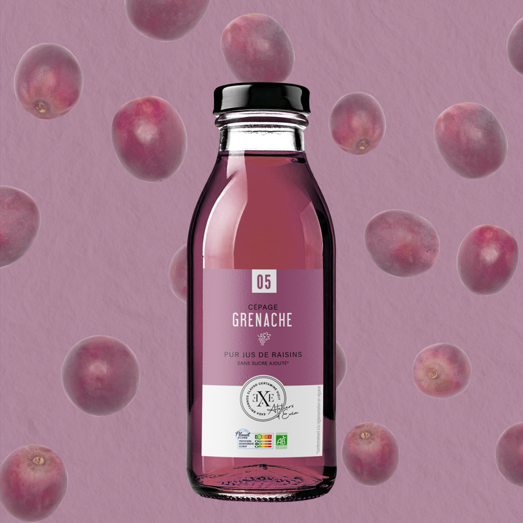 Jus de raisin bio de Grenache, sans alcool et sans sucre ajouté