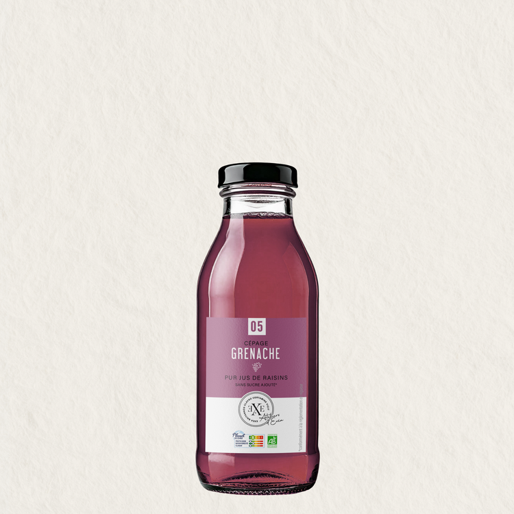Jus de raisin de Grenache, bio, sans alcool et sans sucre ajouté