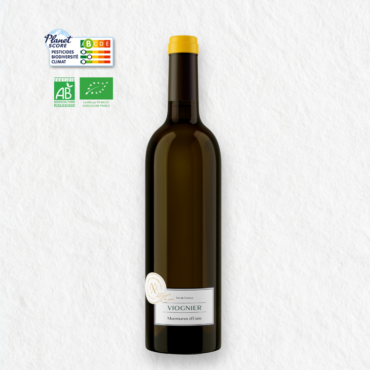 Murmures d'Exéa Viognier : vin blanc bio et Planet Score