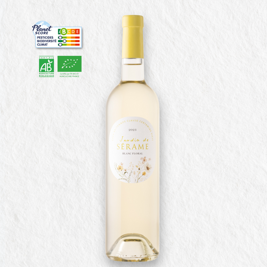 Jardin de Sérame blanc, vin bio et Planet Score en IGP Pays d'Oc