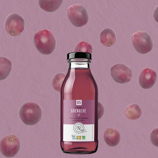 Jus de raisin bio de Grenache sans alcool et sans sucre ajouté