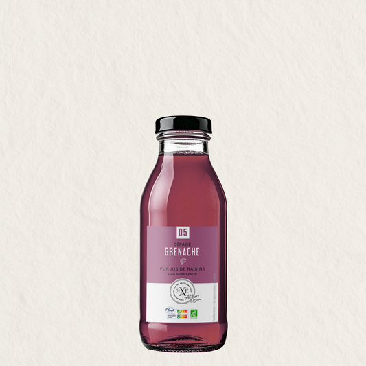 Jus de raisin de Grenache, bio, sans alcool et sans sucre ajouté