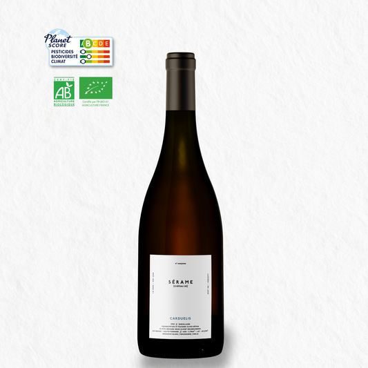 Vin blanc bio du Château de Sérame, AOP Corbières, Carduelis