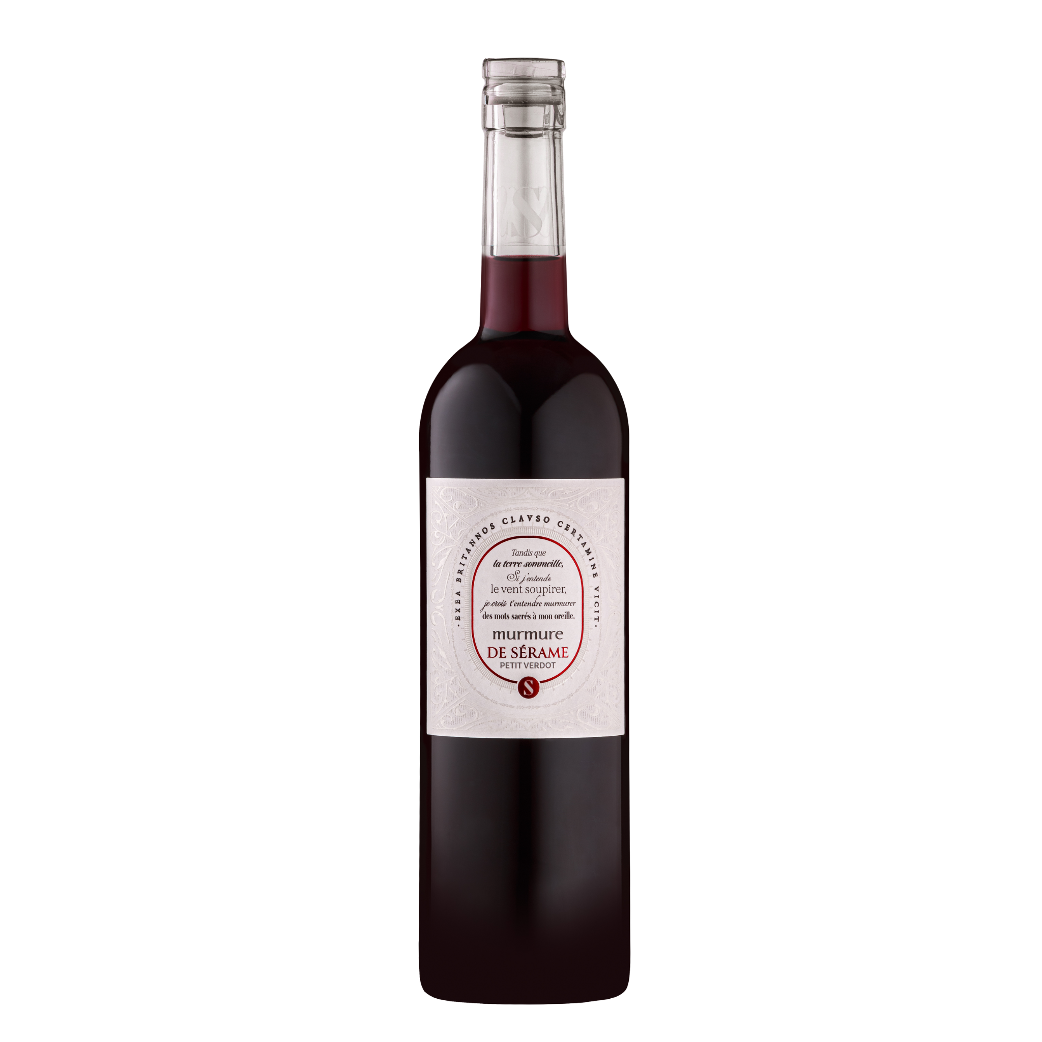 Bouteille de Murmure de Sérame Cinsault rouge, Vin de France, vin bio