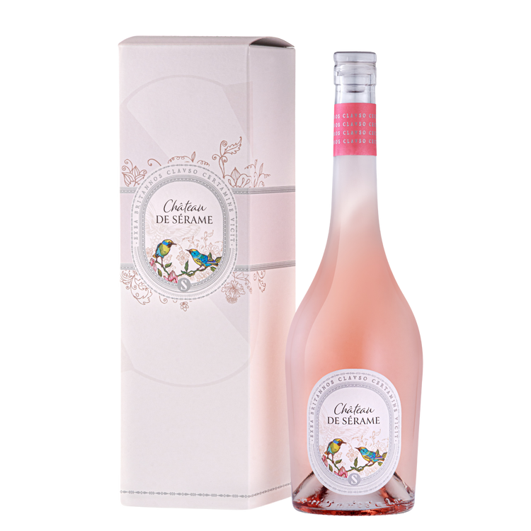 Bouteille de Château de Sérame - Grande cuvée rosé, AOP Corbières, vin bio