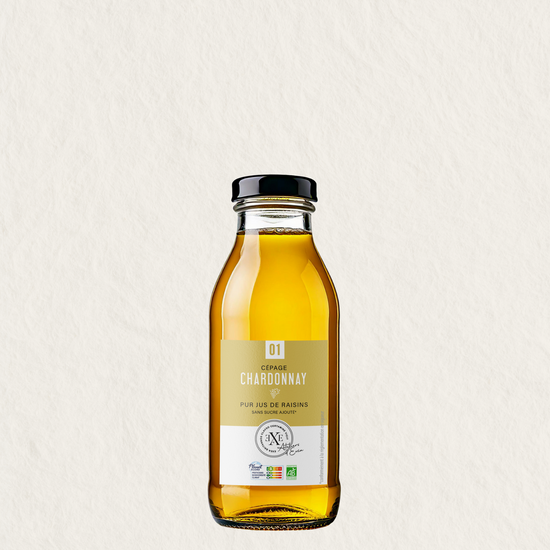 Jus de raisin bio de Chardonnay, sans sucre ajouté et sans alcool